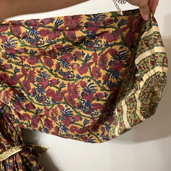 Floral Mini Dress Balloon Sleeve Tunic Size  Small Sunday Ritual - Picture 8 of 11